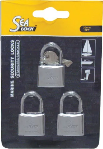 SET 3 CANDADOS 30MM.MISMA LLAVE SEALOCK