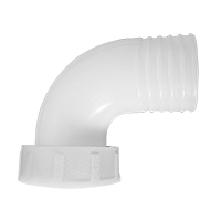 RACOR PLASTICO CURVO 90º 38MM.