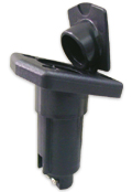 BASE CON TAPA PARA LUZ  -NEGRA-