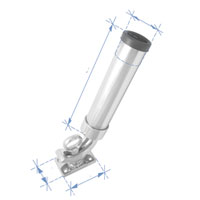 PORTACAÑAS CON BASE ORIENTABLE INOX.