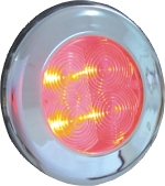 PLAFON LED ROJA CON ARO BLANCO