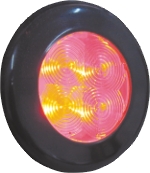 PLAFON LED ROJA CON ARO NEGRO