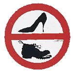 ADHESIVO: PROHIBIDO CALZADO