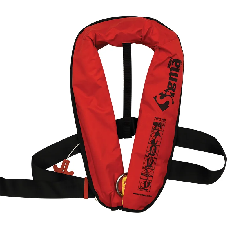 CHALECO 170N AUTOM.CON ARNES SIGMA ROJO