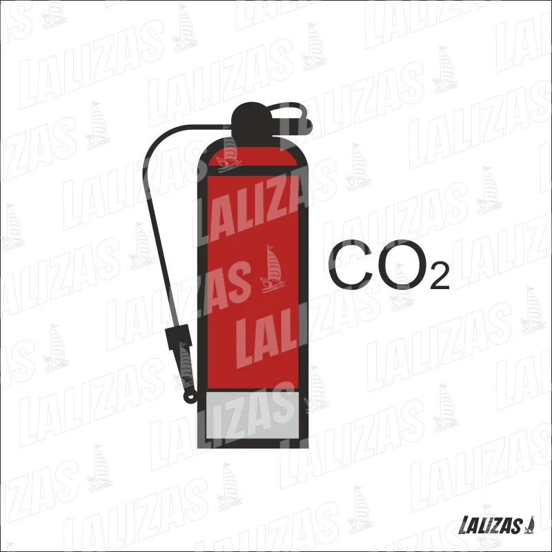 ADHESIVO: EXTINTOR DE CO2 IMO