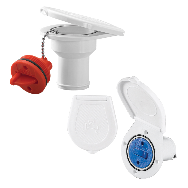 Diesel filler cap 50 mm with cover, white