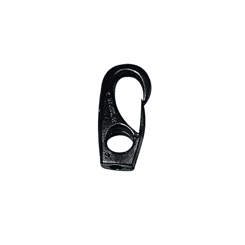 Nylon snap hook 8 mm, black