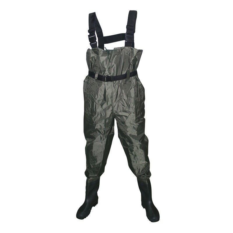 Waders-cuissardes à bretelles, pointure 43, vertes