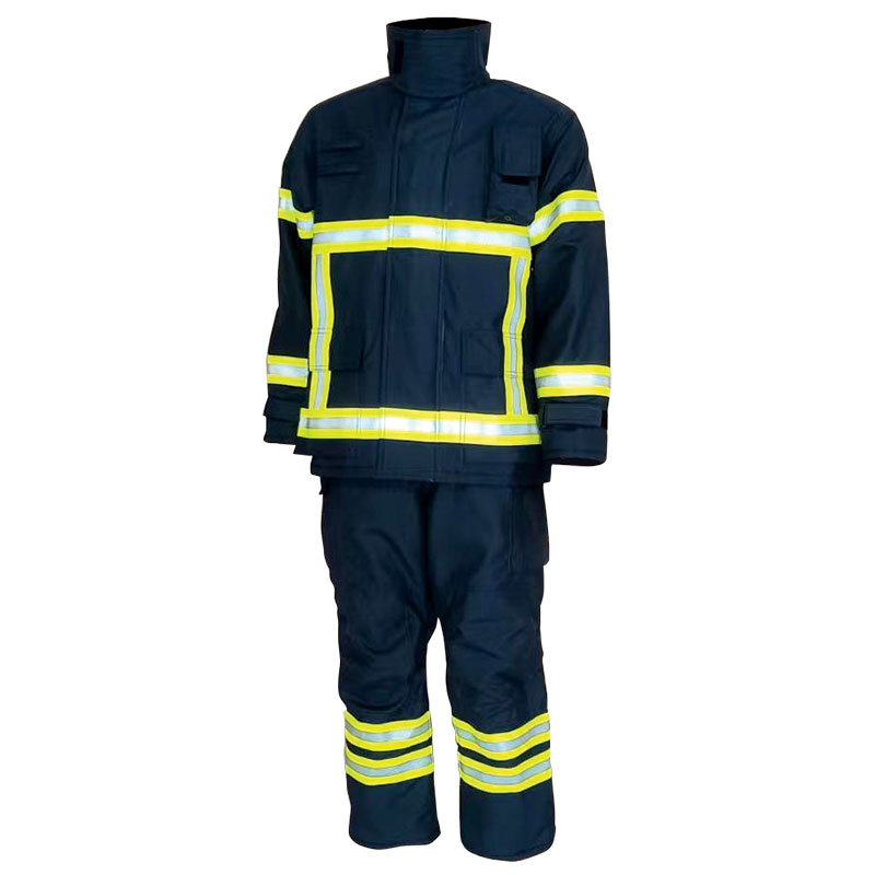Veste et pantalon de pompier, bleu, XL, SOLAS/MED