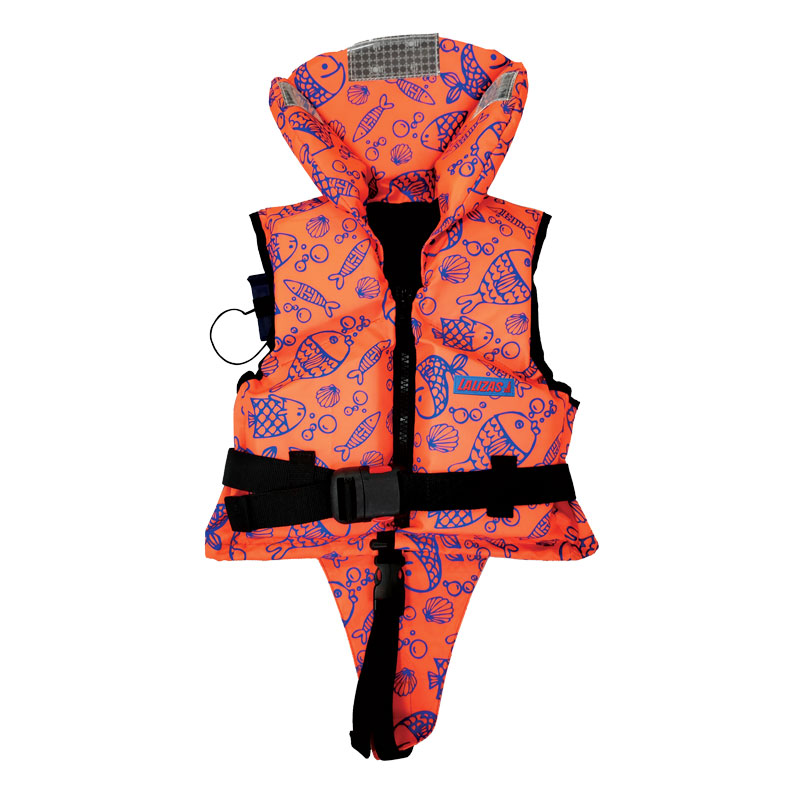 Gilet enfant 100 N, 30-40 kg, ISO, orange fluo