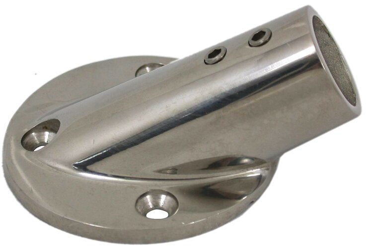 Base inox. 30º 22 mm.