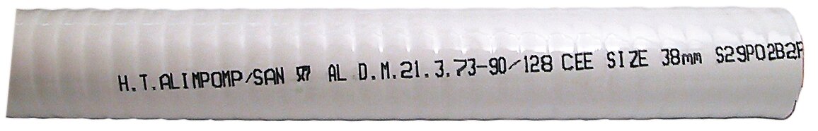 Tubería sanitaria blanca 38 mm.