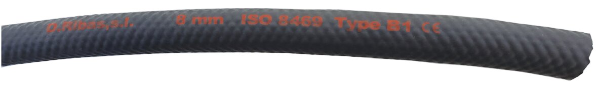 Tubería hidrocarburos fuerabordas ISO-8469 gris 8 mm.