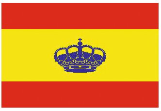 Bandera española adhesiva 14x21 C/C