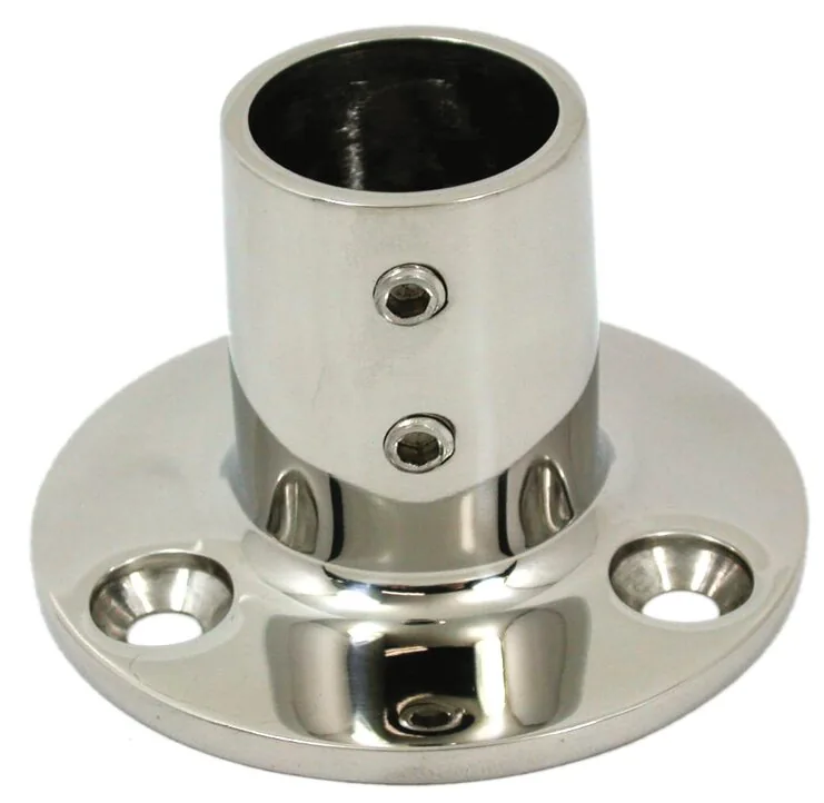 Base inox. 90º 25 mm.