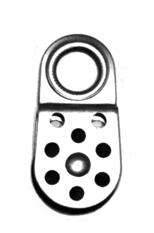 Polea simple a. inox. con ojal