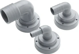 Racor para tubo 38 mm, curvo p/tanque rigido