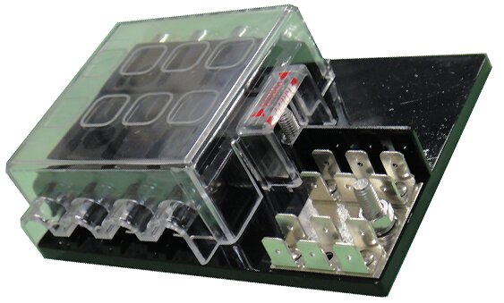 Panel portafusibles para 8 fusibles