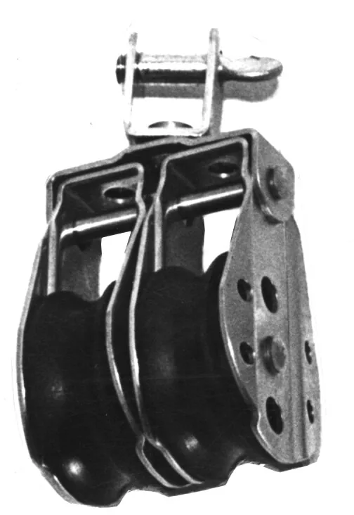 Polea doble a. inox giratoria