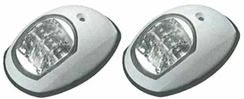 LUCES NAV,(2) LED 12V, (CARCASA BLANCA)