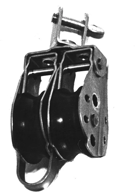Polea doble a. inox giratoria con arraigo