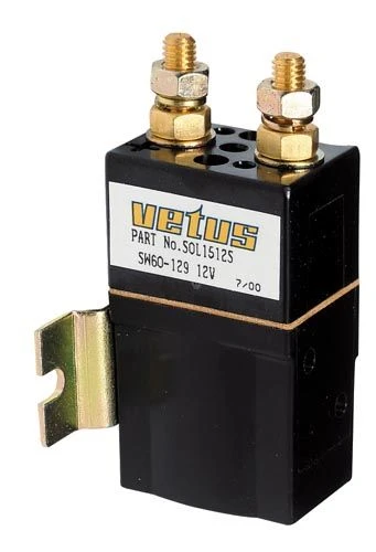Relé simple VETUS 12 V 1500 W terminales M6 IP66