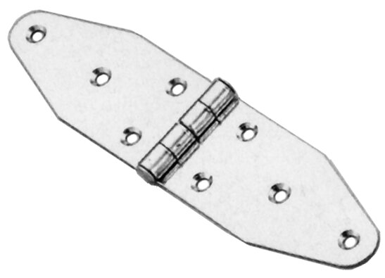 Bisagra inox. 136 x 36 mm.