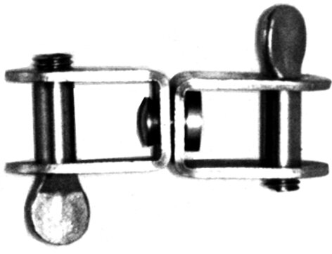 Grilletes giratorio inox. 5x42x14 mm