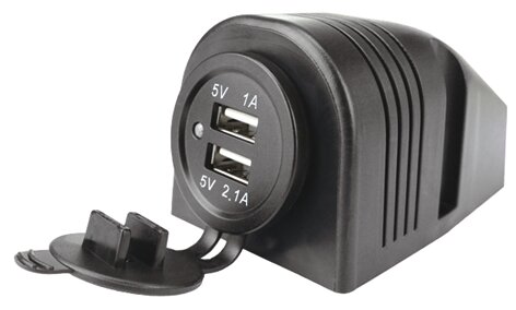 Cargador USB doble superpuesta