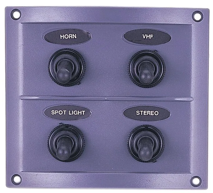 Panel 4 interruptores negro