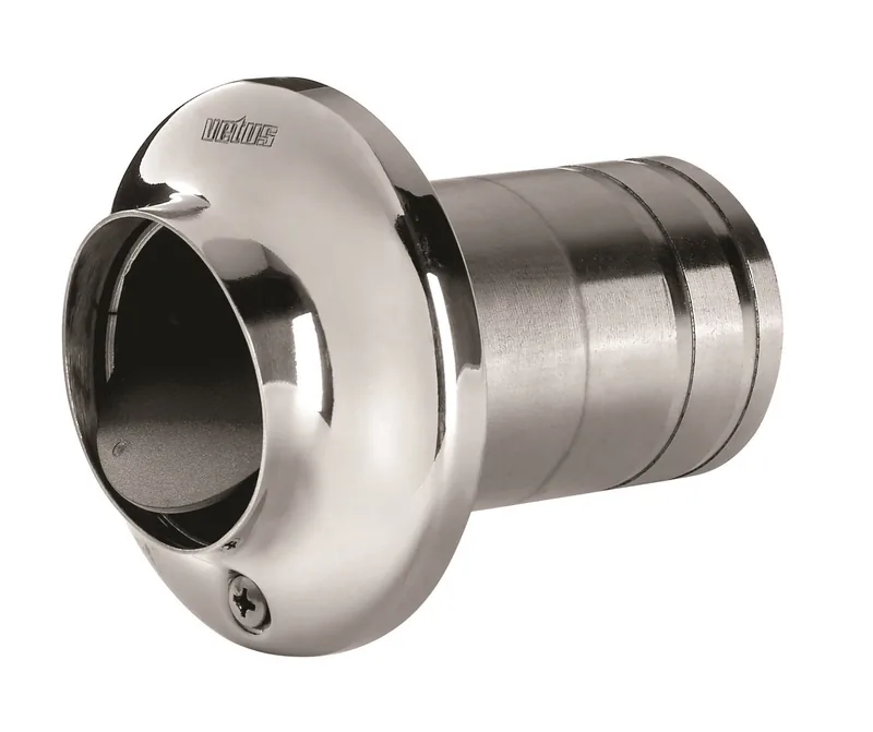 Salida escape espejo popa VETUS 51 mm inox. con válvula