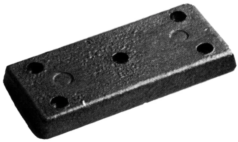 Ánodo de zinc tipo placa 160 x 70 mm.