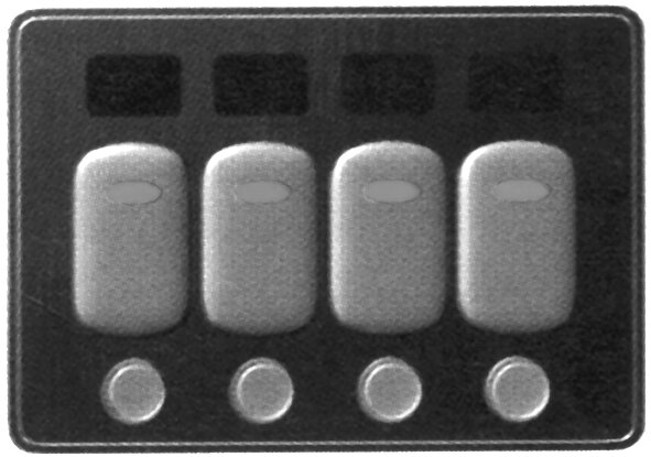 Panel 6 interruptores negro