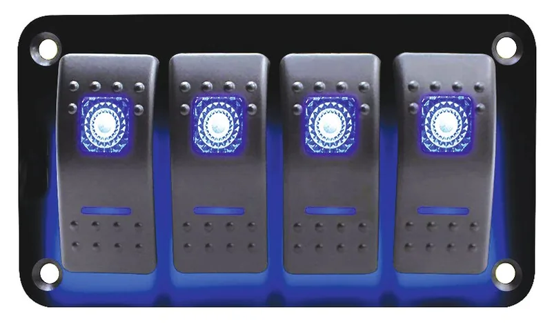 Panel 4 interruptores con LEDs luz