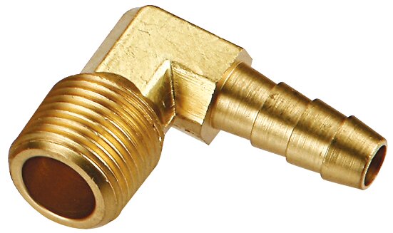 Codo 90 rosca 1-4'' tubo 5-16 - 8 mm.