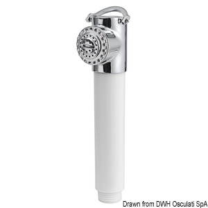 Ducha cromada con pulsador (sin tubo)