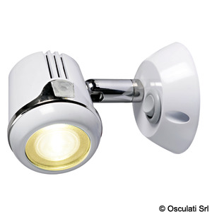 Foco LED 12/24V con interruptor, blanco