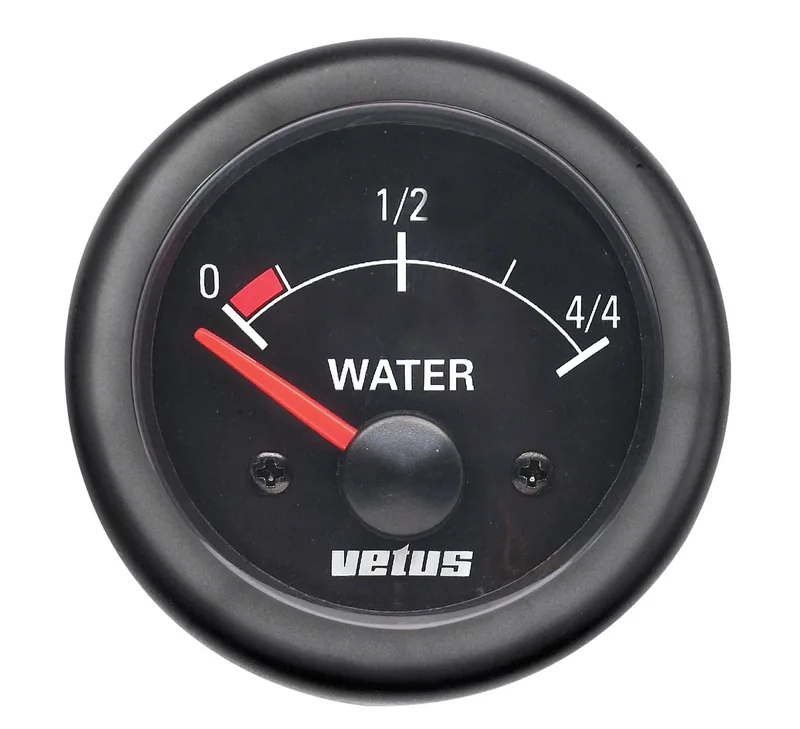 Indicador nivel agua VETUS 24 V negro diámetro 52 mm