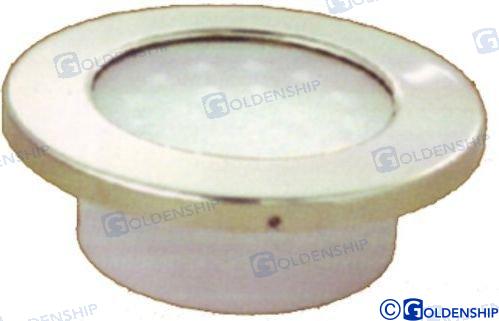 Plafon LED p/interior/exterior inox.redondo
