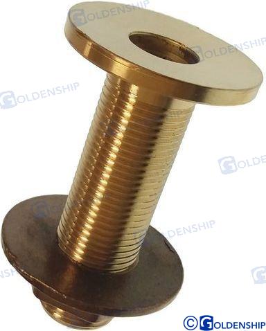 Pasacasco 1/2" plano laton