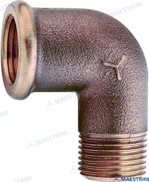 Codo bronce 90º m-h 1 1/2"
