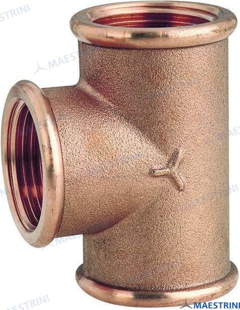 Racor 't' bronce 2 1/2"