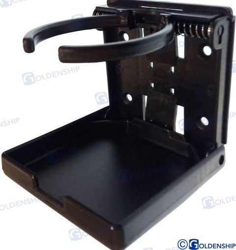 Portavasos plegable -negro-