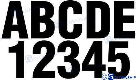 Kit numeros y letras (negro) 7,62CM.LONG.