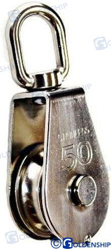 Polea simple 10MM.(50) giratoria INOX.