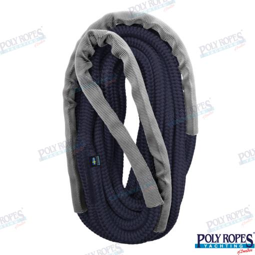 Cabo amarre con gaza 12MM.6M.AZUL/GRIS