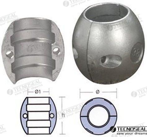 Anodo collarin eje 1"