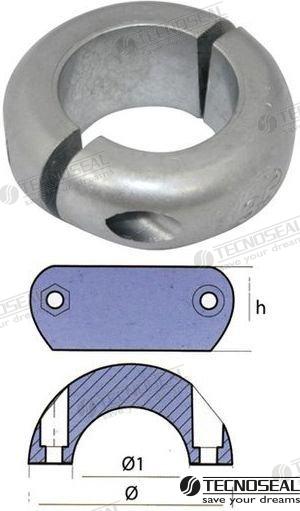 Anodo collar corto diam.25mm.