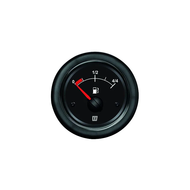 Indicad.nivel carburante 52 mm, 12/24 V, negro