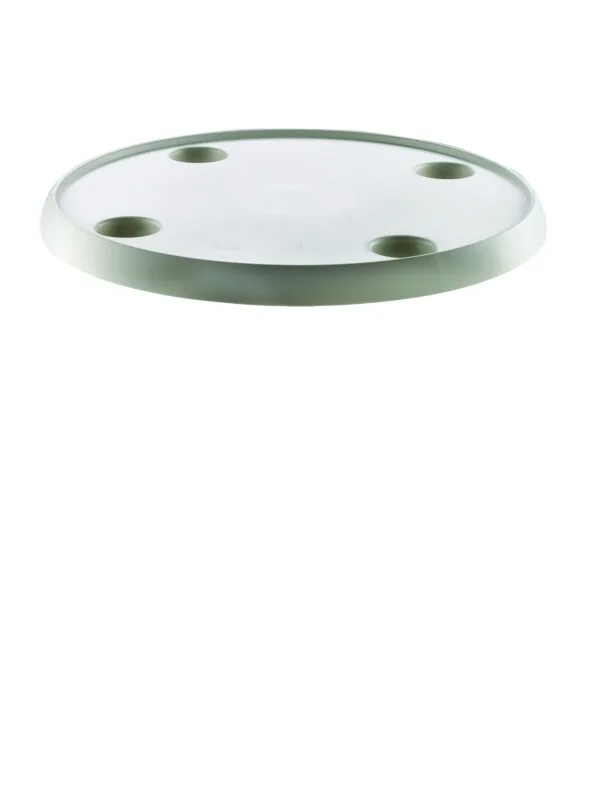 Tablero mesa redondo VETUS 600 mm blanco con portavasos